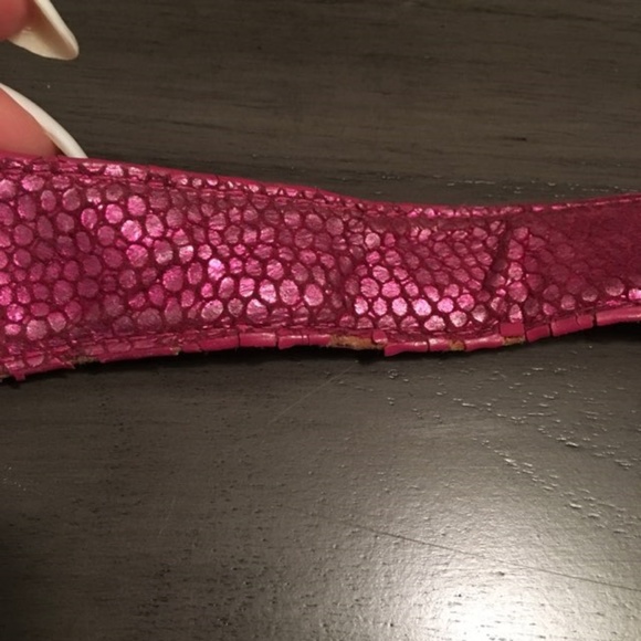 BCBGirls Pink Iridescent Snakeskin Shoulder Bag - Picture 4 of 8